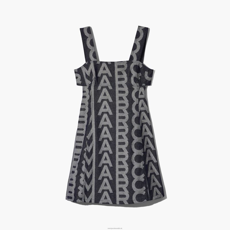 Marc Jacobs VBN8X505 džínsové šaty s monogramovým výrezom