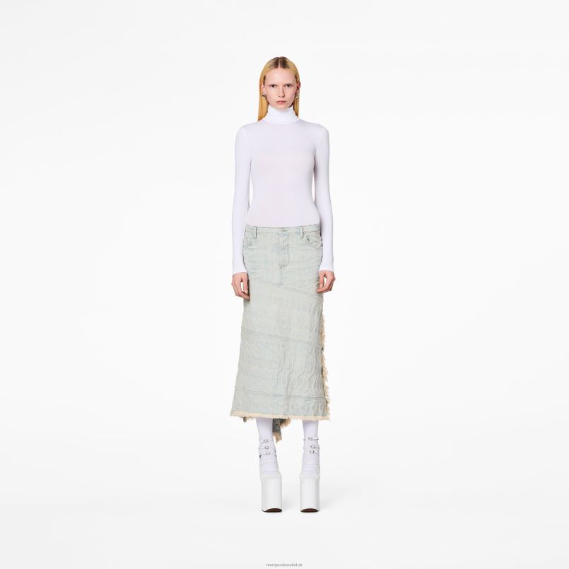 Marc Jacobs VBN8X475 džínsová sukňa s monogramom