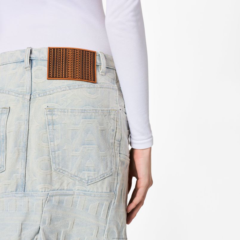 Marc Jacobs VBN8X475 džínsová sukňa s monogramom
