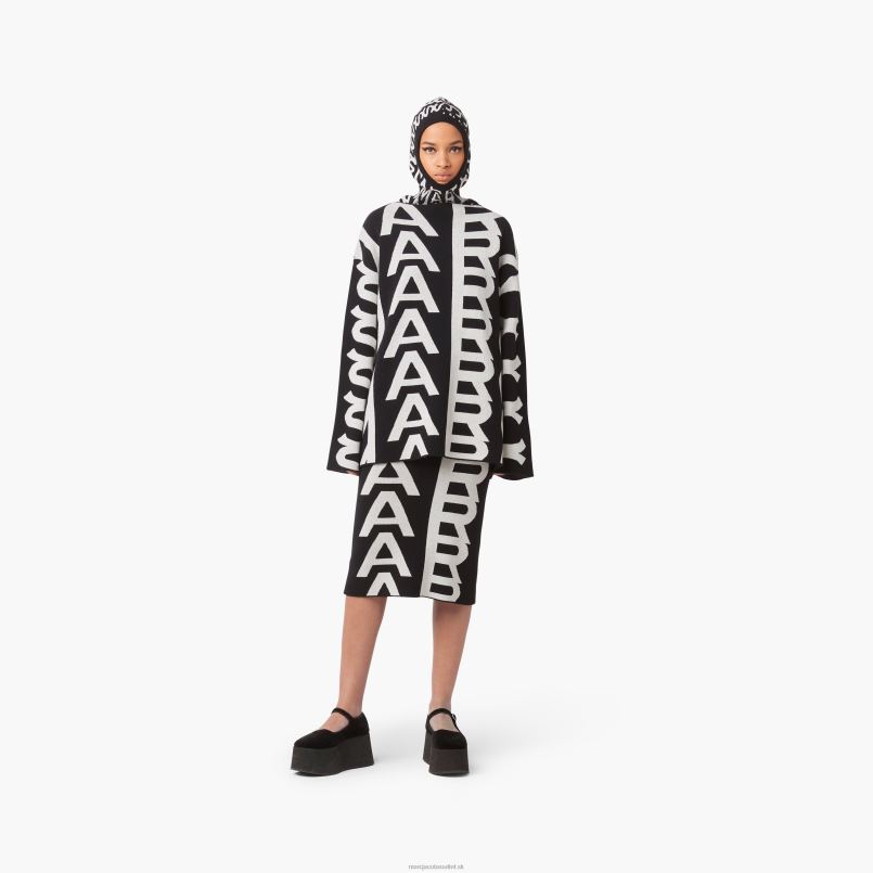Marc Jacobs VBN8X520 monogramová pletená rúrková sukňa