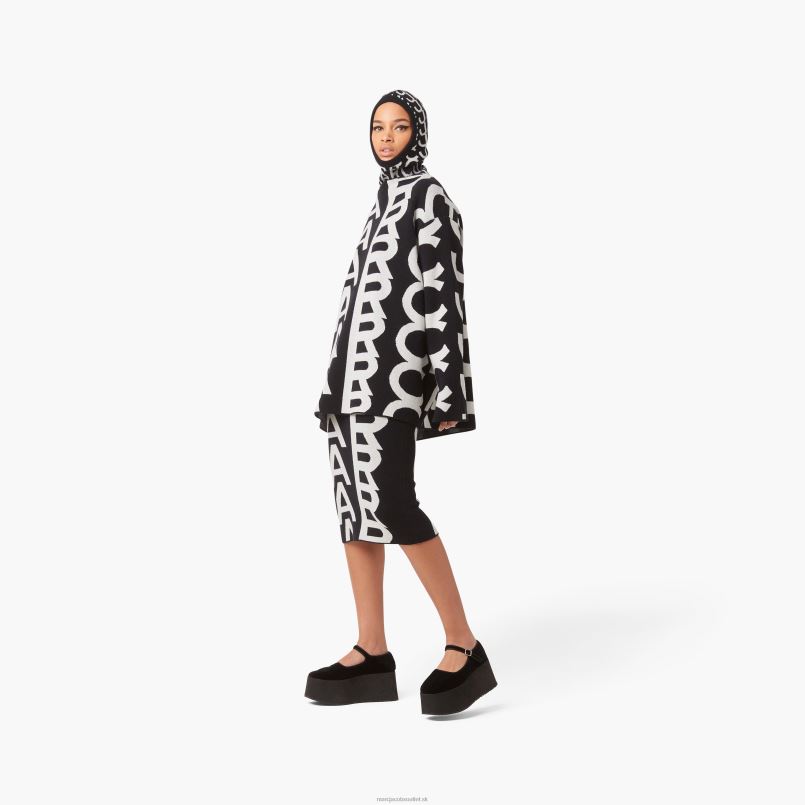 Marc Jacobs VBN8X520 monogramová pletená rúrková sukňa