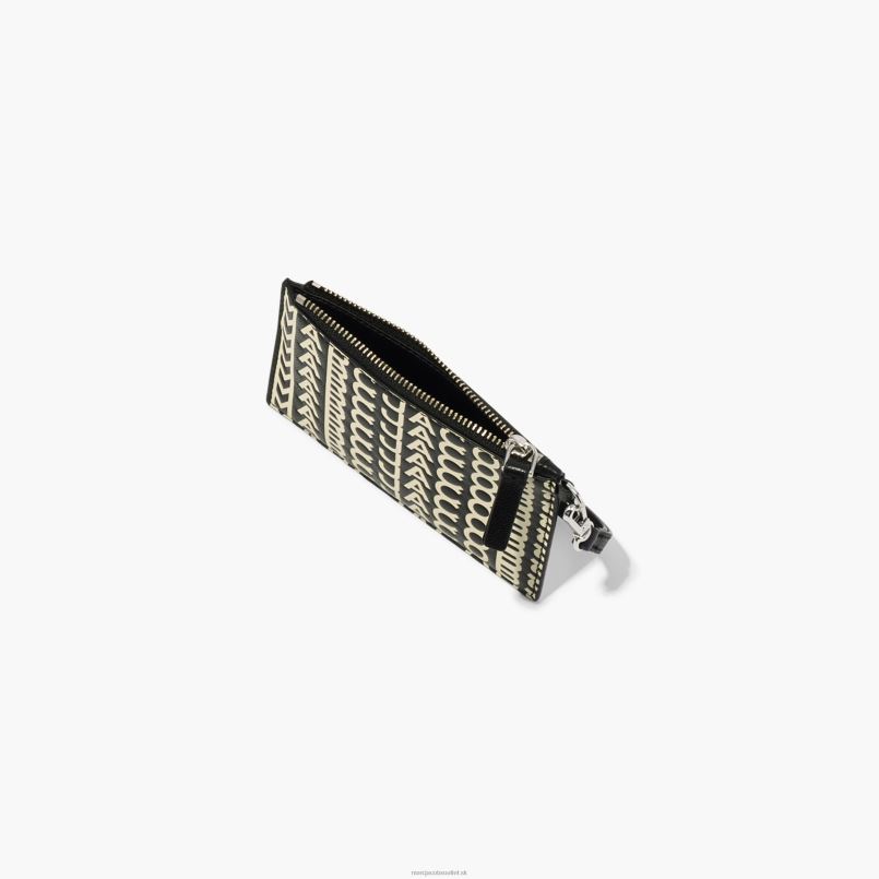 Marc Jacobs VBN8X306 kožené zápästie na zips s monogramom