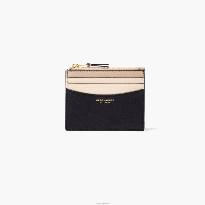 Marc Jacobs VBN8X328 tenké puzdro na karty so zipsom z 84 farebných blokov