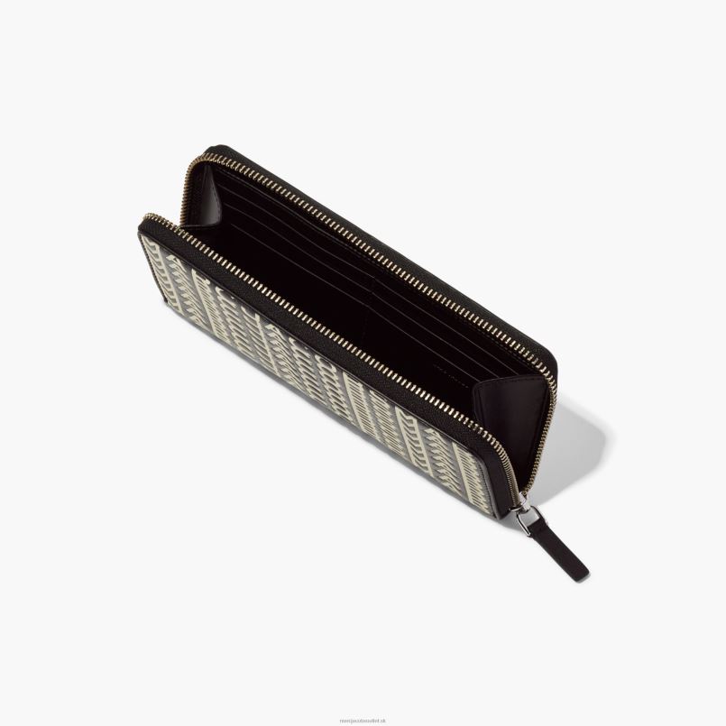 Marc Jacobs VBN8X247 kožená kontinentálna náramková peňaženka s monogramom