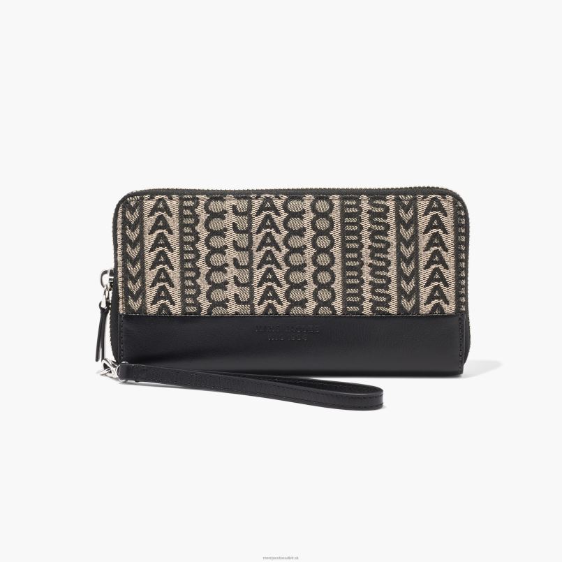 Marc Jacobs VBN8X256 žakárová kontinentálna náramková peňaženka s monogramom