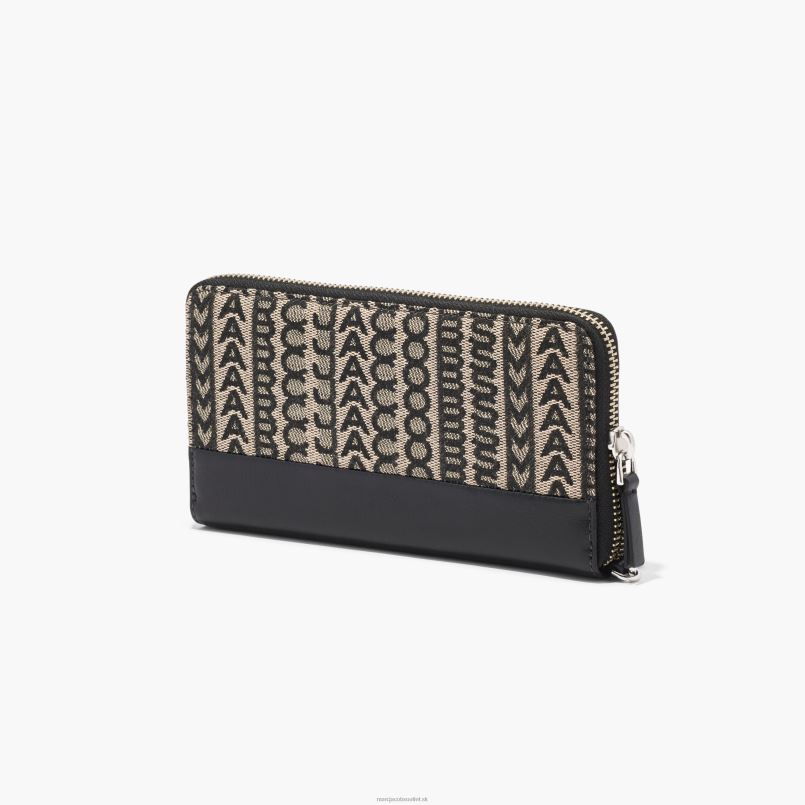 Marc Jacobs VBN8X256 žakárová kontinentálna náramková peňaženka s monogramom