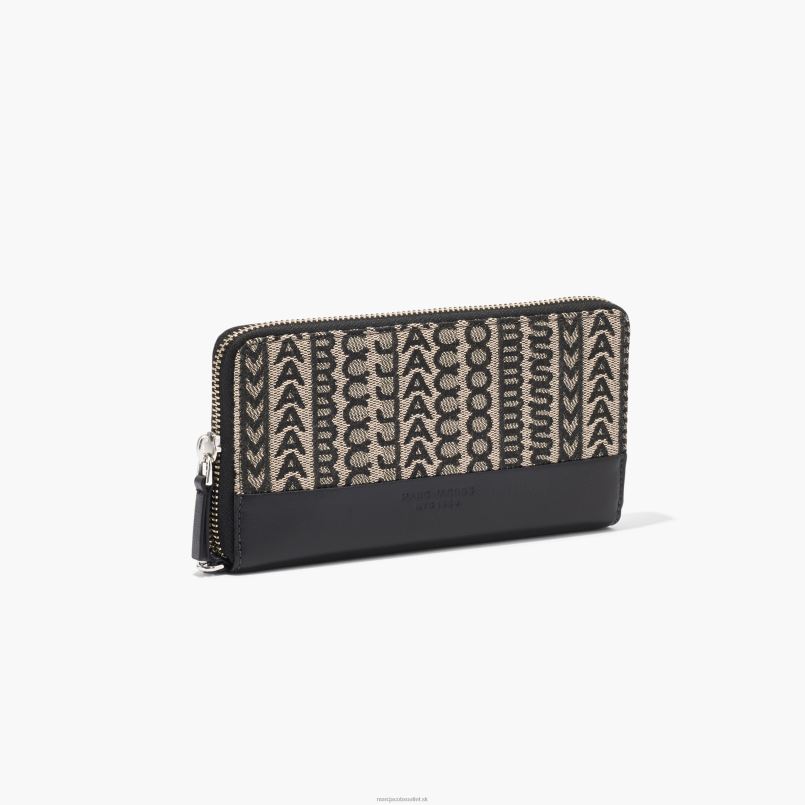 Marc Jacobs VBN8X256 žakárová kontinentálna náramková peňaženka s monogramom