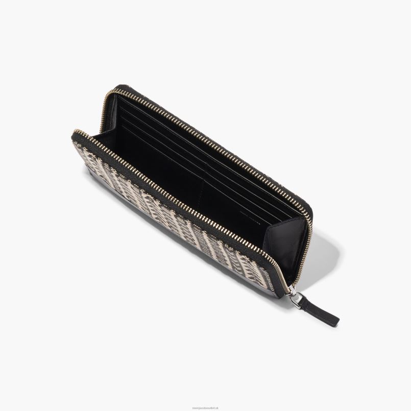 Marc Jacobs VBN8X256 žakárová kontinentálna náramková peňaženka s monogramom