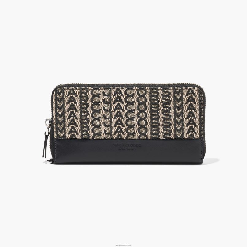 Marc Jacobs VBN8X256 žakárová kontinentálna náramková peňaženka s monogramom